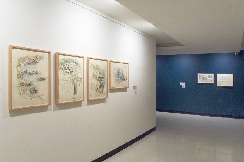 Installation view of Drawing Architecture: The L. J. Cella Collection