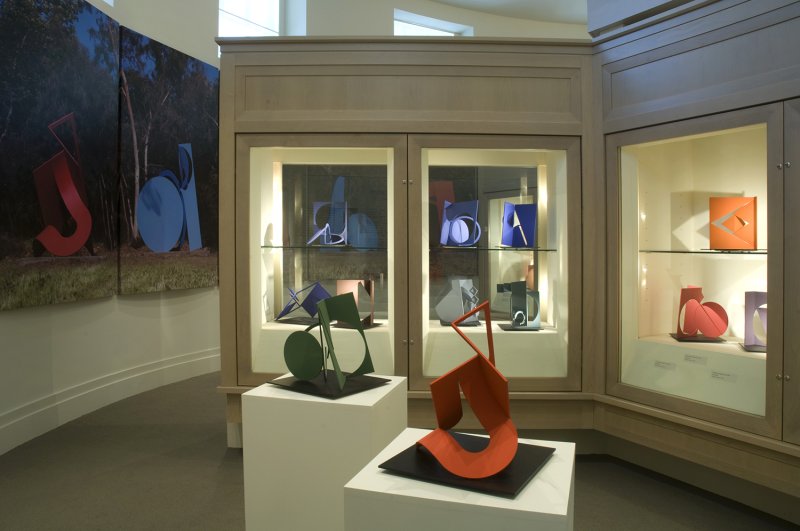 Installation view of Fletcher Benton: The Alphabet