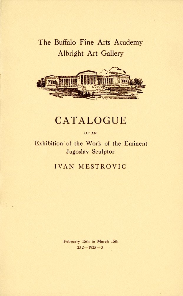 Cover of Catalogue of an Exhibition of the Work of the Eminent Jugoslav Sculptor Ivan Mestrovic