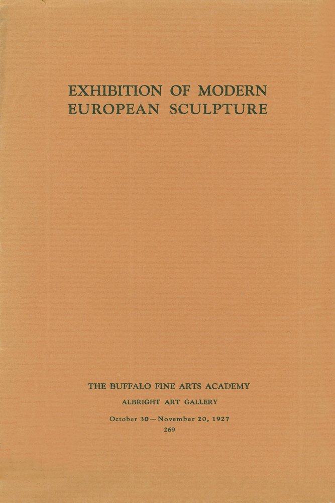 Cover of Exhibition of Modern European Sculpture