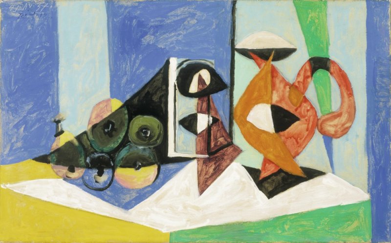 Pablo Picasso's Glass, Vase and Fruits, 1937