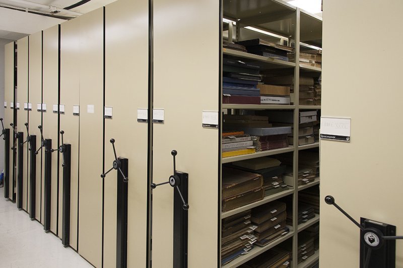 Stacks in the Museum Archives