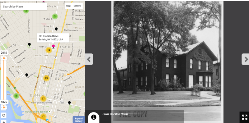 Lewis Stockton House (Screenshot of the Albright-Knox Art Gallery’s channel on Historypin)