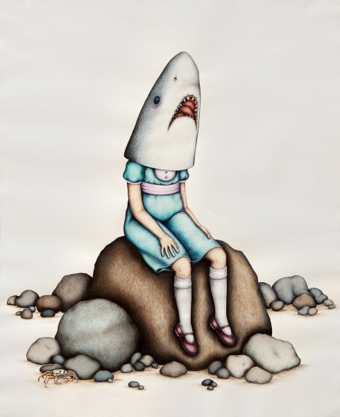 Casey Riordan's Shark Girl by the Sea (with Cancer), 2005