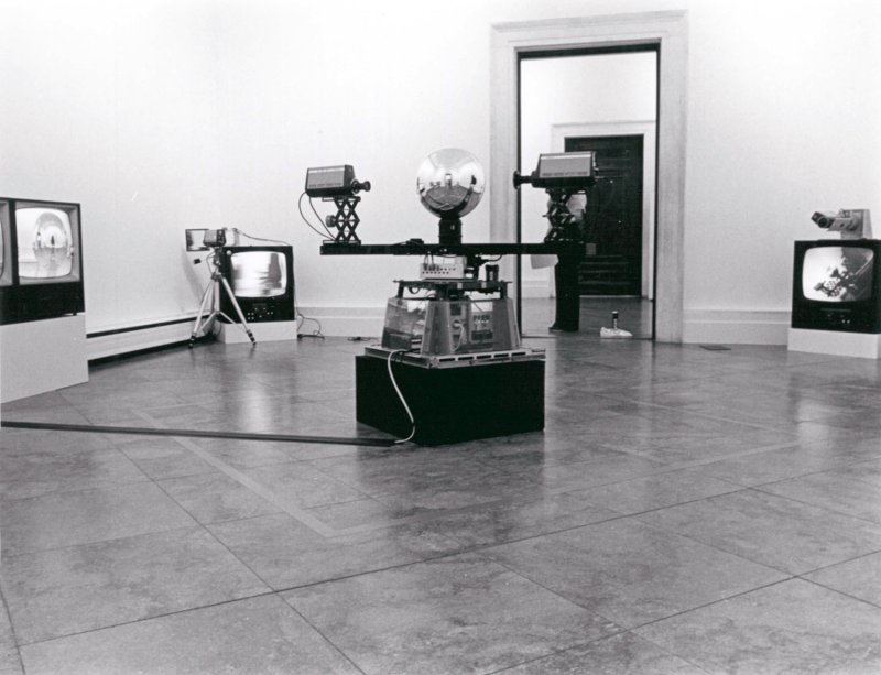 Installation view of The VASULKAS / Steina: Machine Vision, Woody: Descriptions​​​​​​​, on view October 21–November 26, 1978