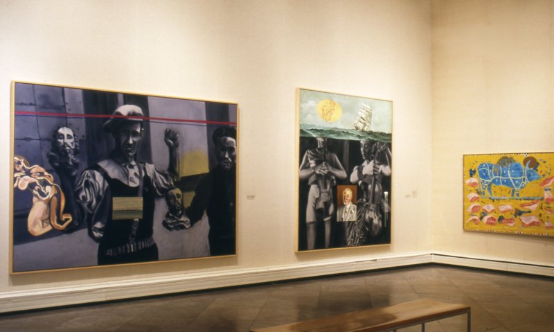 Installation view of 10 + 10: Contemporary Soviet and American Painters