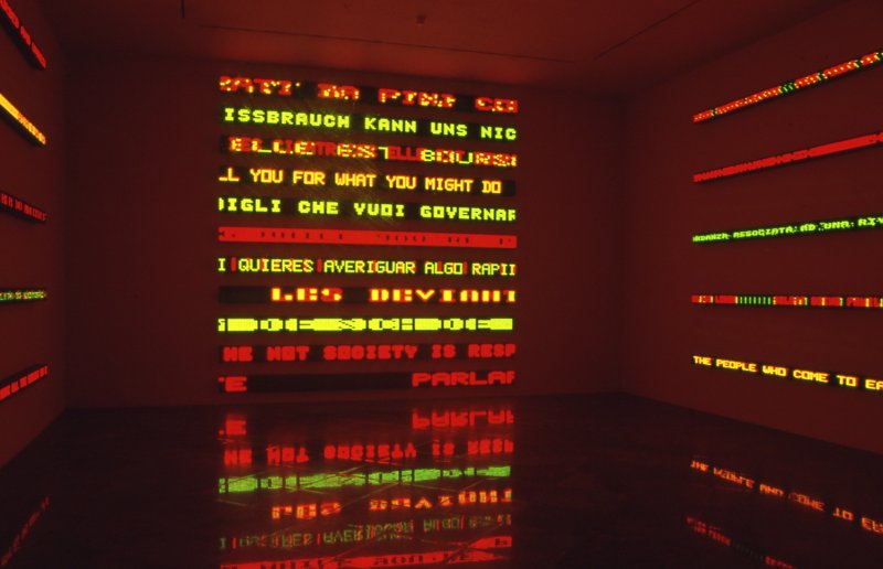 Installation view of Jenny Holzer: The Venice Installation