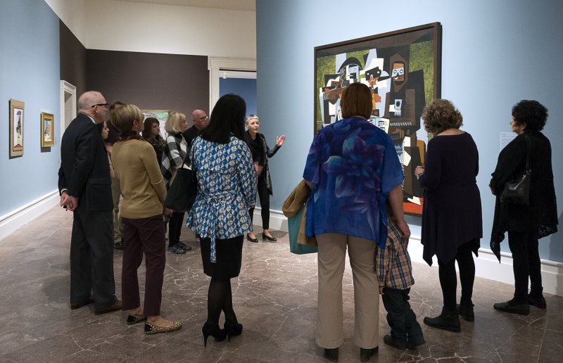 Visitors on a tour of Picasso: The Artist and His Models