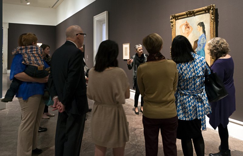 Visitors on a tour of Picasso: The Artist and His Models