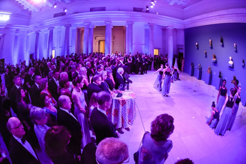 Dancers of the Buffalo State Theater Company perform during the cocktail reception for the "Picasso: The Artist and his Models" gala
