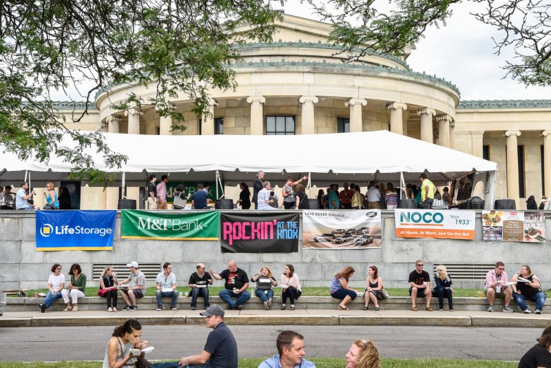 VIP tent on Elmwood Avenue Portico