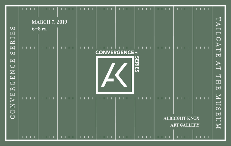 A horizontal green graphic that looks like a football field with "AK Convergence Series" in the middle