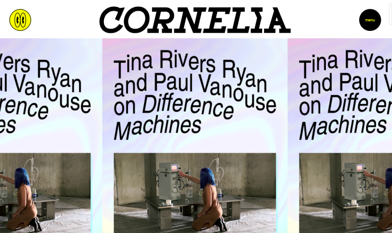 Screenshot of webpage from Cornelia Magazine review Difference Machines