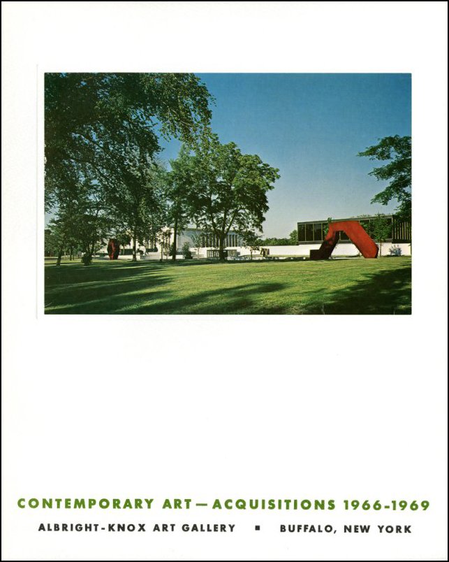 Cover of the catalogue Contemporary Art - Acquisitions 1966-1969