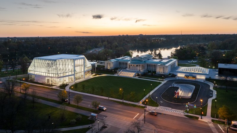 An aerial view of the Buffalo AKG campus