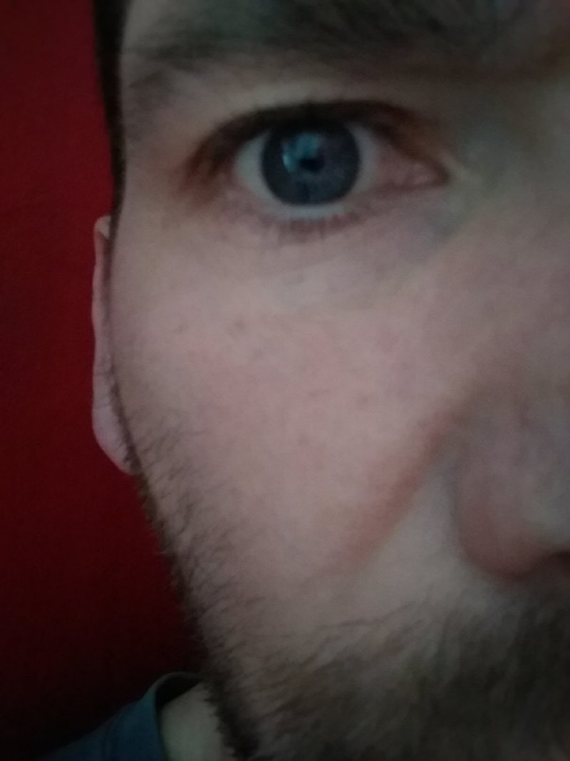 Closeup of half a person's face