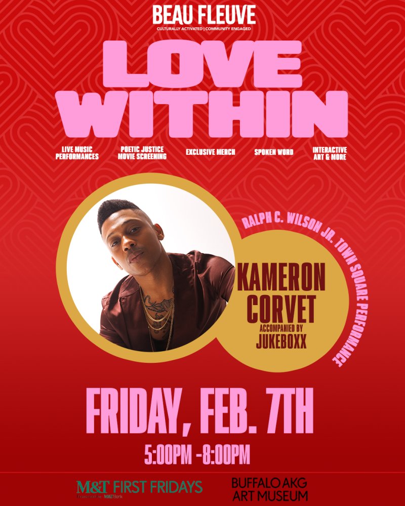 Performance flyer that reads "LOVE WITHIN" Friday, Feb. 7th