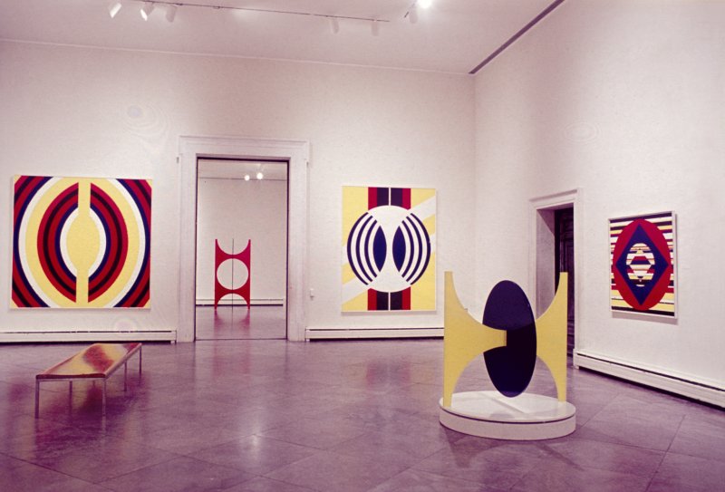 Installation view of Nassos Daphnis retrospective