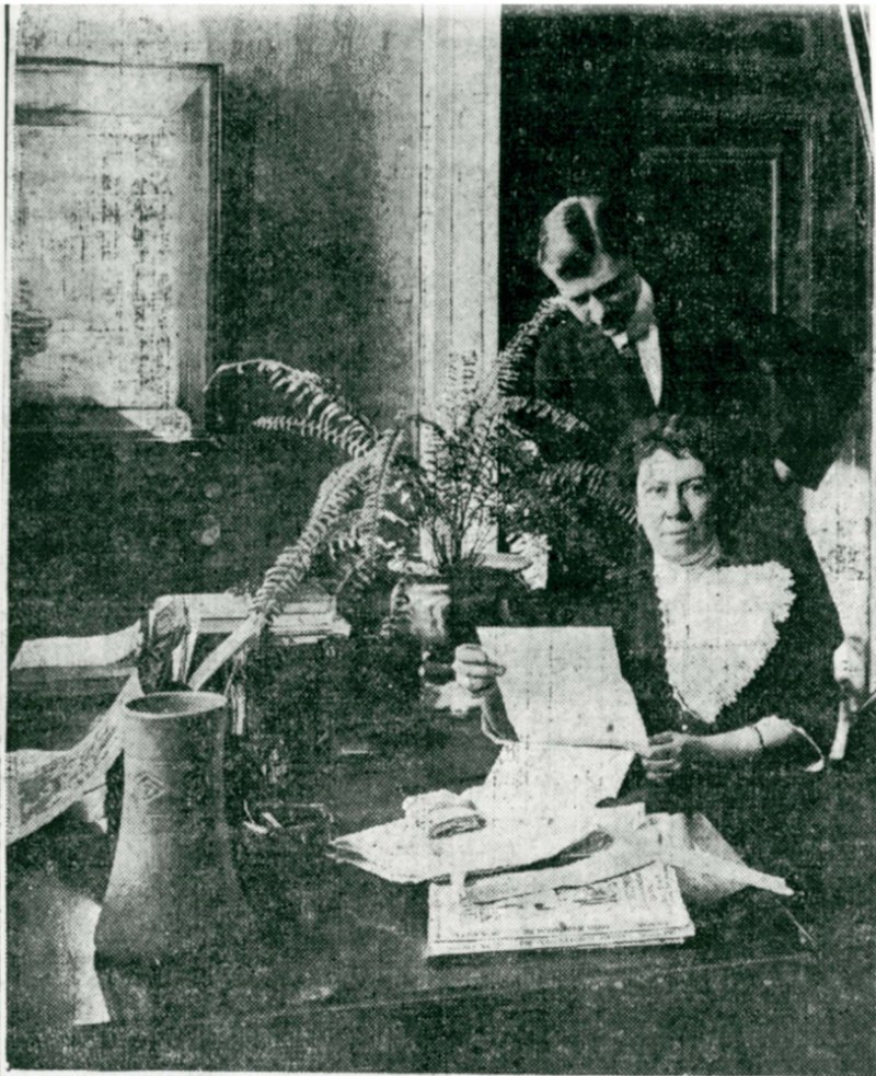 Black and white photo of Cornelia Bentley Sage Quinton 