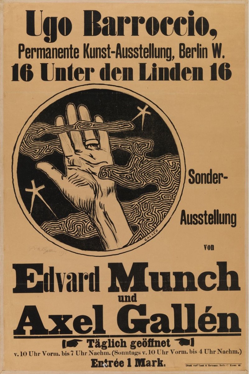 An archival exhibition poster