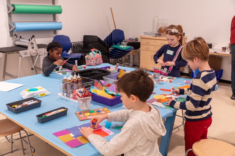 Children in an art class