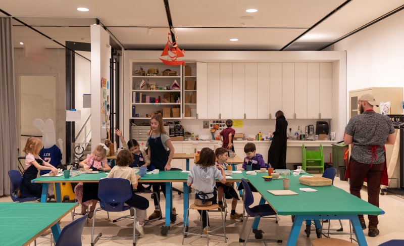 Children in an art class