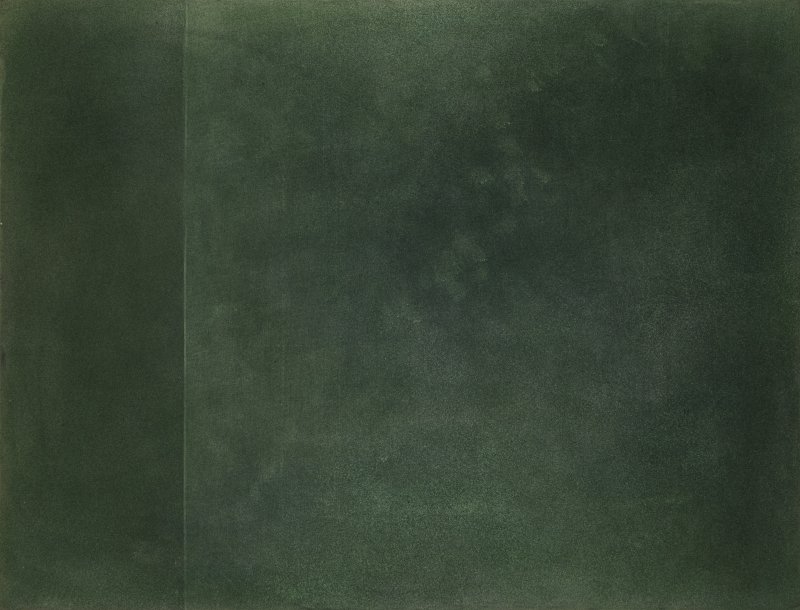 Green abstract expressionist painting 