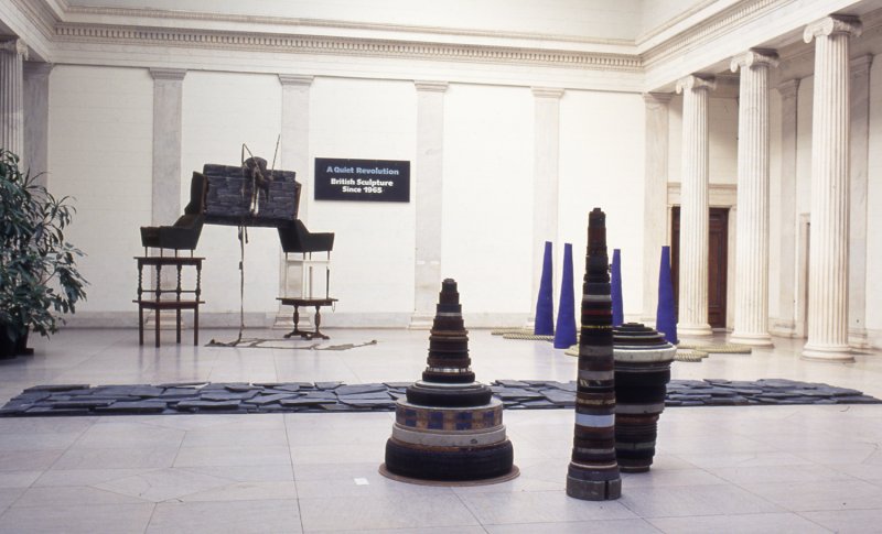 Installation view of A Quiet Revolution: British Sculpture Since 1965 in the Sculpture Court