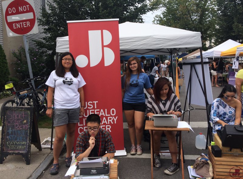 Young writers from the Just Buffalo Writing Center at the Elmwood Avenue Festival of the Arts
