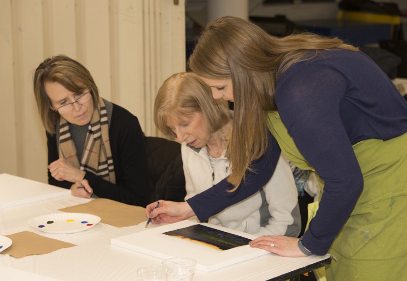 Guests at a Studio Art Class for Adults