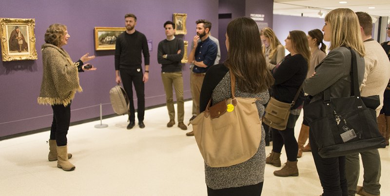 An AK docent giving a public tour