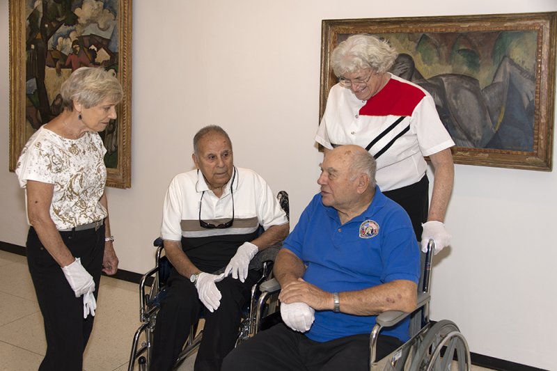 Veterans tour the museum as part of the Veterans Connecting through Art program