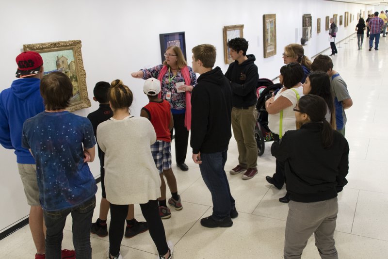 Guests of all ages on a tour of the museum