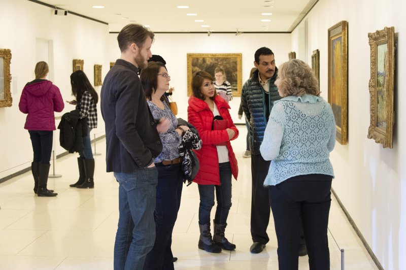 Guests on a tour of the 1962 Building