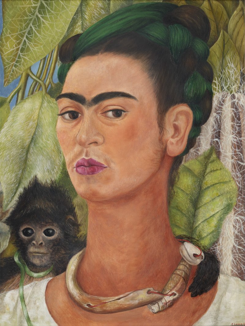 Frida Kahlo's Self Portrait with Monkey