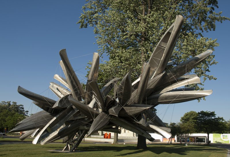 Nancy Rubins's Stainless Steel, Aluminum, Monochrome I, Built to Live Anywhere, at Home Here, 2010–11