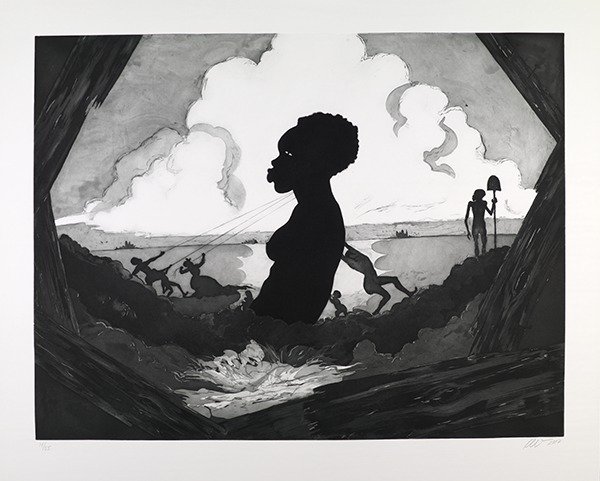 Detail from Kara Walker’s Resurrection Story with Patrons
