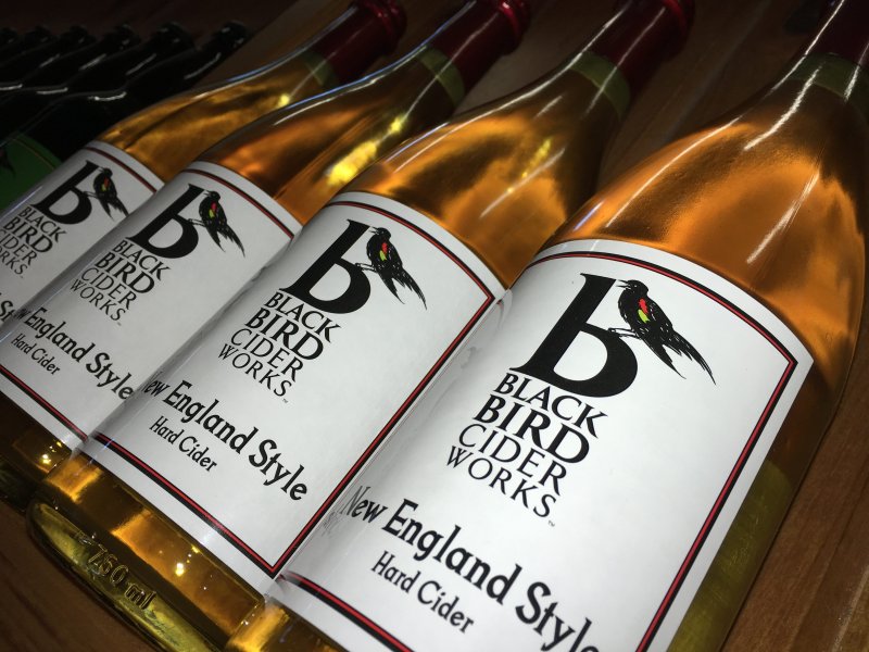 Cider bottles from BlackBird Cider Works