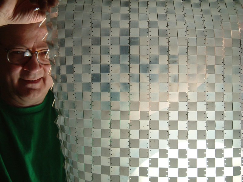 Tony Conrad with Flicker Matte, 1974, photographed 2005