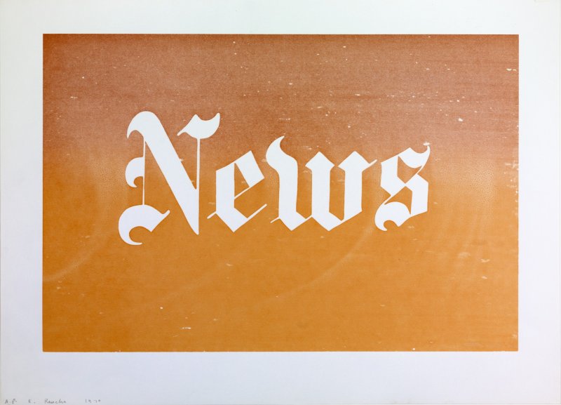 News from the portfolio News, Mews, Pews, Brews, Stews, and Dues by Edward Ruscha