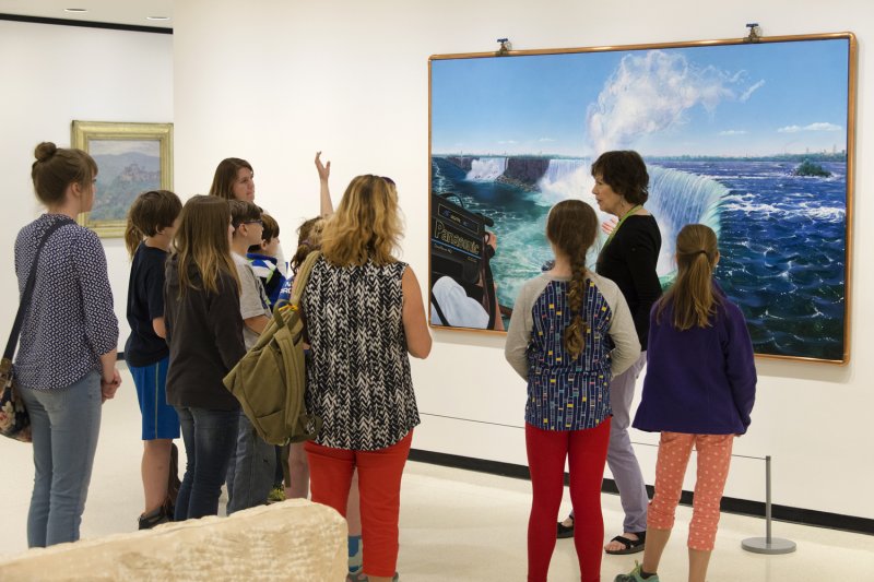 Visitors on a tour in front of Frank C. Moore's Niagara, 1994-95