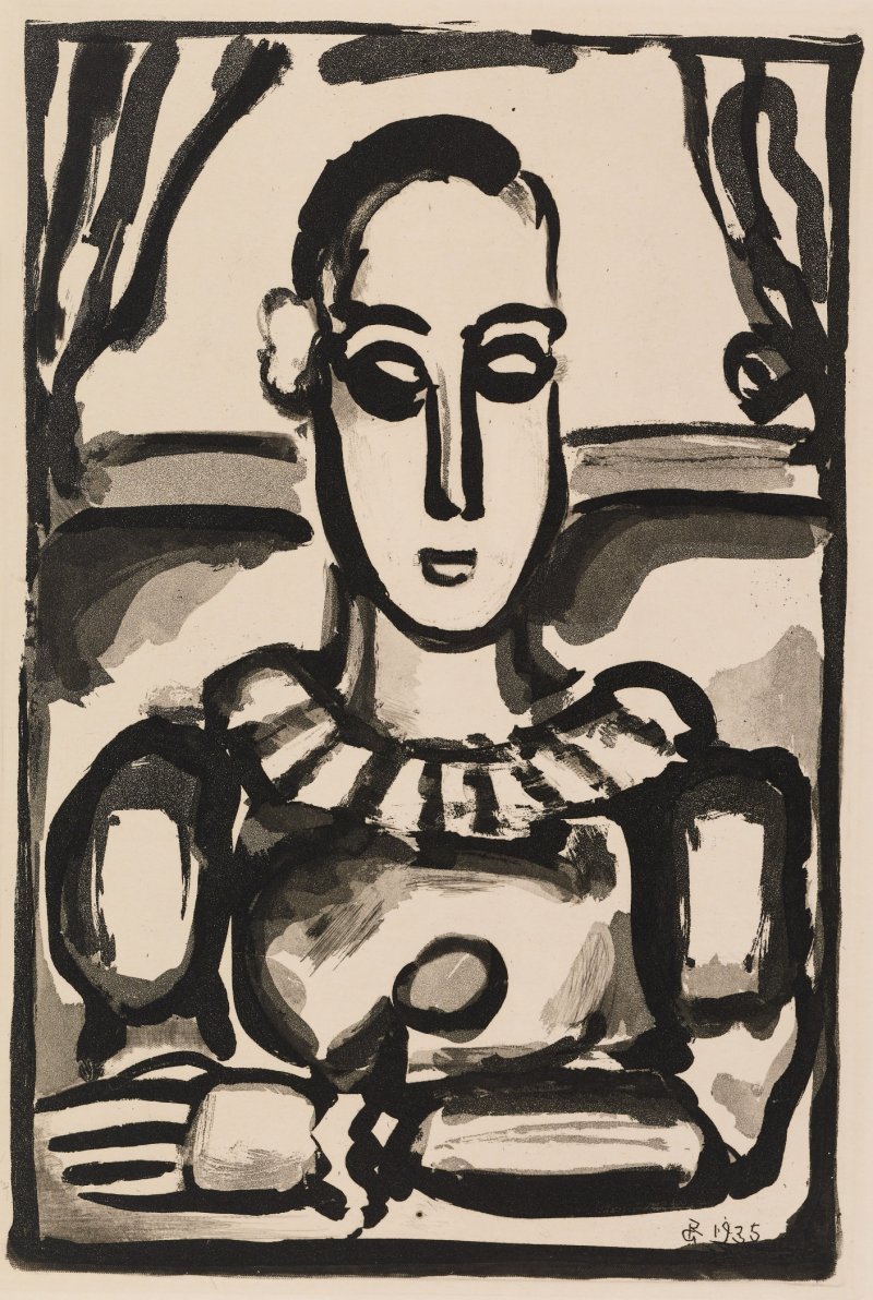 Pierrot noir (Black Pierrot) from the portfolio Cirque de l'etoile filante by Georges Rouault