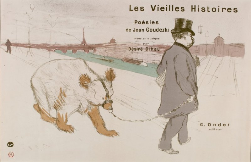 Couveture-frontispiece for Les Vieilles Histoires by Henri de Toulouse-Lautrec