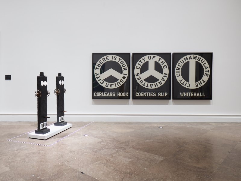 Installation view of Robert Indiana: A Sculpture Retrospective