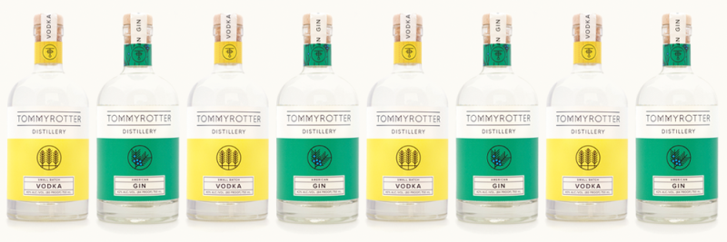 Tommyrotter Distillery bottles