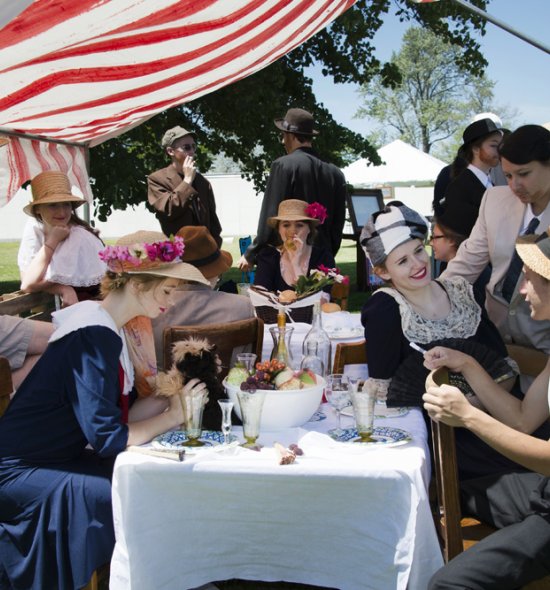 Students from West Valley Central School re-create Pierre-Auguste Renoir’s Luncheon of the Boating Party, 1880–81