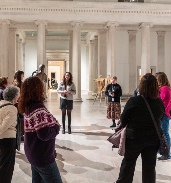 A group on a tour in an art museum