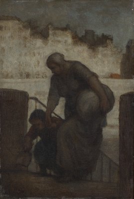 Honoré Daumier's Laveuse au Quai d’Anjou (Laundress on the Quai D’Anjou), ca. 1860.